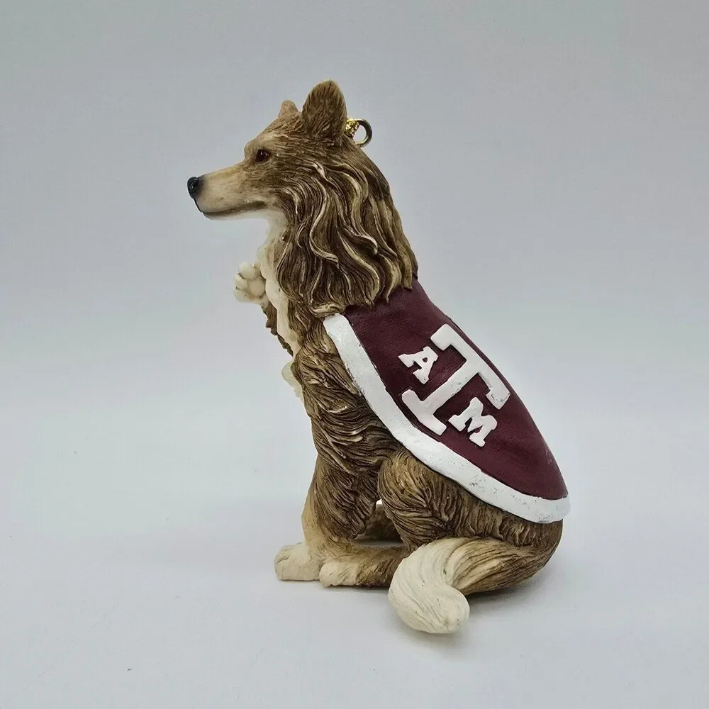 TEXAS A&M AGGIES REVEILLE Collie Mascot Ornament